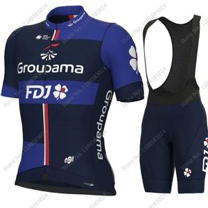 Cycling Jersey Sets 2023 France Team Set Short Sleeve Clothing Road Bike Shirts Suit Bicycle Bib Shorts MTB Wear Ropa Maillot 230511