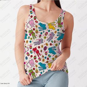 Women's Tanks Fashion Women's Sleeveless Fragmented Flower Tank Top Printing Casual Summer Slim Fit Temperament Large