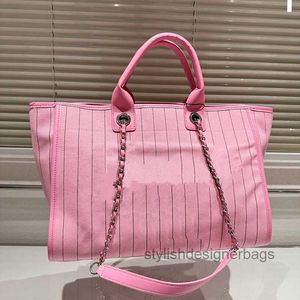 Totes lyxig designer shoppingväska handväska för kvinnor svart rosa canvas dam stor tote mode sommar axelväskor