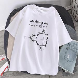 Magliette da uomo Mandelbrot Set Formula God'S Fingerprint T-Shirt Uomo Abbigliamento morbido allentato Abbigliamento casual in cotone Vintage Oversize
