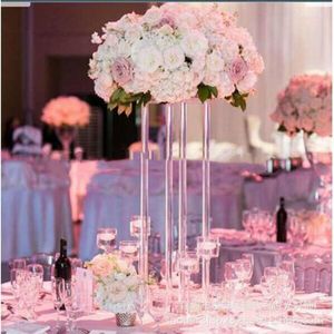 Party Decoration Event Rectangle Frame Centerpieces Flower Stand för Wedding Table Yudao2031