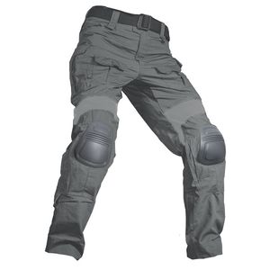Men's Pants Men Military Tactical Trousers CP Camouflage Multicam Cargo Pant Casual Work Clothing Combat Airsoft Army Green Knee Pads Pants 230512