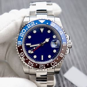 Mens Watch Automatic GMT Cola circle Ceramic 40mm All Stainless Steel Gliding u1 Buckle Swimming root beer Sapphire Luminous Batman Watches Montre de Luxe jason007