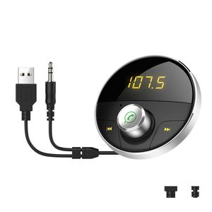 Bluetooth Car Kit Aux Hands 3,5 мм Джек o MP3 -плеер беспроводной динамик FM -передатчика Мобильные телефоны мотоциклы электроника dhhzg