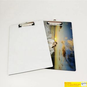 Sublimation A4 Clipboard Recycled Document Holder White Blank Profile Clip Letter File Paper Sheet Office Supplies sxmy6