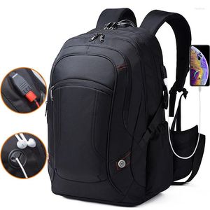 Backpack wielofunkcyjny USB ładowanie dużych pojemności Wodoodporne torby podróżne szkolne z blokadą antykradzieżową