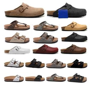 Designer Summer Sandals Boston Clogs Cork Platform Slippers Läder Casual Shoes Women Men Outdoor Flat Sliders Luxury Slides Pantoufle Sunscreen Design 68ESS