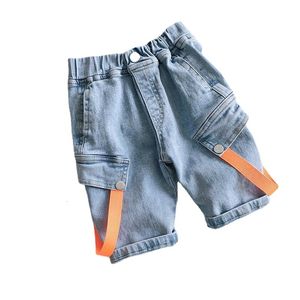 Jeans Boys Denim Shorts Summer Outer Wear Children Cargo Jeans Thin Baby Casual Pants 230512