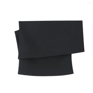 Women's Tanks Summer Fashion Women's Temperament Street Trend Versatile One Shoulder Asymmetric Neckline Black Slim Vest Top