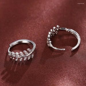 Hoop Earrings CAOSHI Fashion Lady With Leaf Shape Design Dainty Dazzling Zirconia Accessories For Daily Life Stylish Jewelry