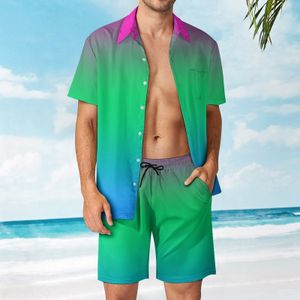 Mens Tracksuits Gradient Polysexual Flag Herr Beach Suit Premium 2 Pieces Pantdress Vintage Going Out USA Size 230511