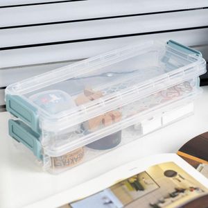 Transparent Pencil Case Double-Layer Stationery Box Storage Bag Cute Primary School Children Large Capacity