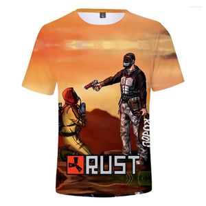 Camisetas masculinas do jogo de ferrugem camisetas masculinas tops verão respirável tshirts curto tshirts casual 3d estampado para desenhos animados camiseta