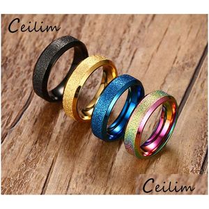 Cluster Rings High Quality 316 Stainless Steel Couple Engagement Dl Polishing Black Gold Blue Ring Women Mens Finger Dhgarden Dhxpi