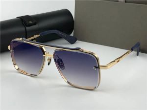 Hot Style Modna Moda Macha Sześć okularów przeciwsłonecznych Mężczyźni Square Metal Wysokiej jakości okulary Okulasy Męs