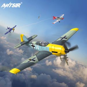 Electric/RC Aircraft ANTSIR RC Aircraft EPP 400mm Zero/P40/BF109/Spitfire 4-Ch RC Plane 2.4G 6-Axis ONE-KEY AEROBATIC RTF Airplane Toys Gifts 230512