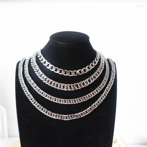 Chains Curb Cuban Mens Necklace Chain Gold Black Silver Color Stainless Steel Necklaces For Men Fashion Jewelry 8/9/10/11mm