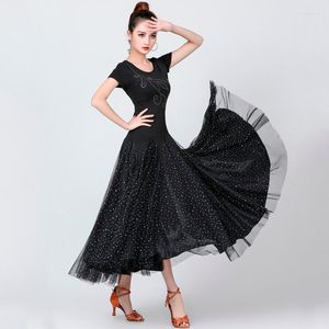 Stage Wear Sequined Skirt Latin Waltz Dance Salsa Tango Rumba Cha Ballroom For Lady Women Dress Performance