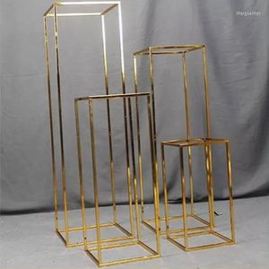 Party Decoration Type Gold Flower Stand Metal Vase Centerpieces For Wedding Yudao1996