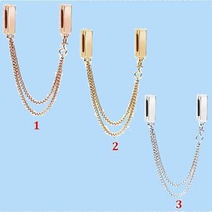 925 Gümüş Boncuklar Takılar Fit Pandora Charm Flow Chain Clip Saat Stili Kolye