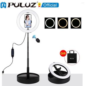 Flash Heads PULUZ LED Ring Light 10.2inch USB Dimmable Selfie Pography Video With Desktop Mount Bluetooth Control For Tiktok