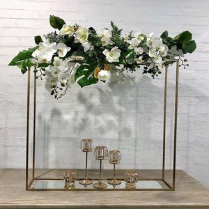 Decorazione per feste 6 pezzi) Centrotavola per vasi da esposizione per fiori da sposa in metallo dorato alto per EventTable Yudao1084