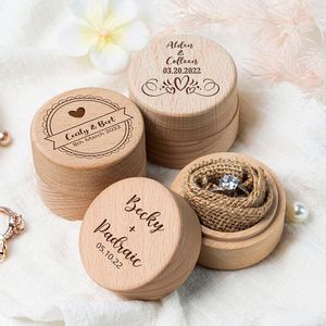 Party Supplies Personalized Wedding Wood Ring Box Holder Custom Your Names And Date Rustic Bearer Boxes Keepsake Engagement Gift