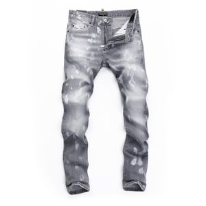 DSQ PHANTOM TURTLE Jeans da uomo Jeans firmati italiani da uomo Skinny strappati Cool Guy Causal Hole Denim Fashion Brand Fit Jeans Pantaloni lavati da uomo 65669