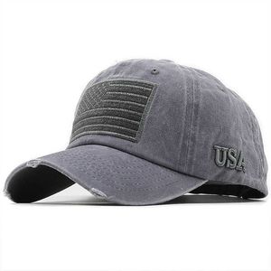 Snapbacks Berretto da baseball da uomo tattico esercito cotone militare papà cappello USA bandiera americana US unisex cappello hip-hop cappelli sportivi cappelli P230515