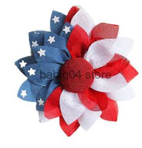 Decorative Flowers Wreaths 2023 Independence Day wreath Patriot wreath American flag red white blue stars decorated with red head wreath door hang T230512