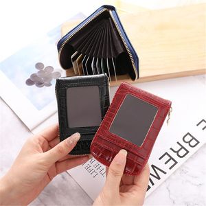 Card Holders Pu Leather Holder Fashion Mini Women Slim Business Multifunctional Anti-Degaussing Id A65392