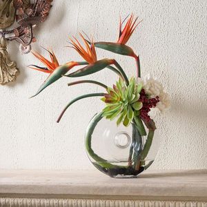 Flores decorativas decoração de casa 20# linda flor artificial pássaro do paraíso Fake Plant Silk strelitzia reginae