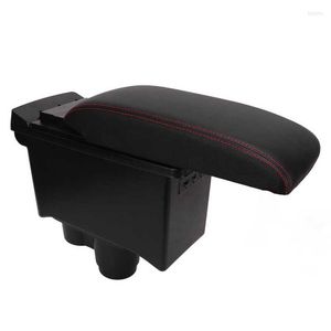 Accessori interni Scatola portaoggetti per braccioli Ricambi auto neri antiusura Organizer per console auto in pelle artificiale Resistenza ai graffi per spolverino