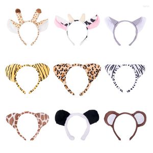 Party Dekoration Kinder Plüsch Cartoon Tier Giraffe Tiger Panda Stirnband Ohr Schwanz Schleife Geschenk Geburtstag Hochzeit Baby Dusche Liefert