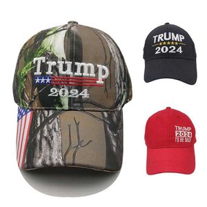 Snapbacks Donald Trump Hat Camouflage Baseball Caps Keep America Great Hat President 2024 American Flag USA Adjustable Unisex Cap Hot P230512