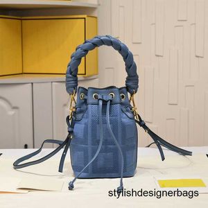 Totes Mon Tresor mini Bucket Bag luxury Designer Crossbody Shoulder Bags Drawstring Handbag Multicolour canvas mini-bag with FF embroidery handbags woven handle