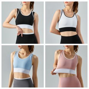 LL Sports Bra for Women Girls Air Cooling Criss-Cross Back Padded Strappy Sports Bras Medium Support Yoga Bra