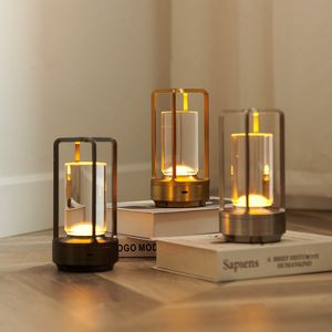 24st LED USB Touch Charging Table Night Light Desktop Atmosphere Lamp Restaurang Hotel Bar Bedside Romantic Decor Lighting