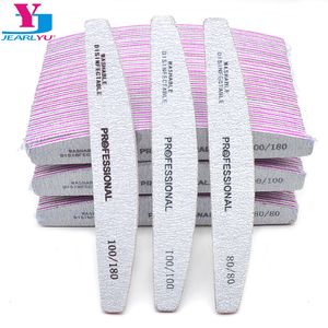 Nail Files 5025 PcsPack Professional Washable 100 To 180 Half Moon Strong Sandpaper Durable File s Tools Manicure Supplies 230512