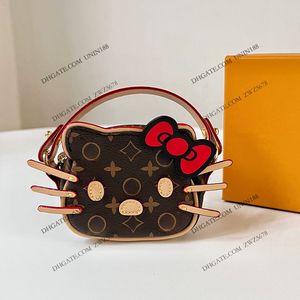 23SS Luxurys Designers Kadınlar Lüks Mini Totes Anahtar Zincir Kolye Alışveriş Çantaları Alma BB El çantası Şey Çantası Crossbody Bag Orijinal Deri Bayanlar 10cm Kitty