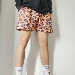 Mens shorts verão leopard impressão masculina mulher clássica ginástica exercícios de fitness malha moda moda star star praia casual curto 230511