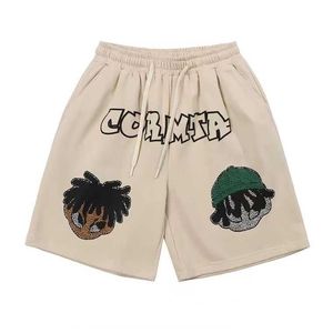 Men's Shorts American Street Retro Cartoon wydrukowane pięciopunktowe szorty Summer High Street Hip-Hop Spodnie sportowe proste para pary mężczyzn Pants Y23