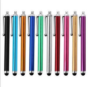 9,0 Touch Screen Stift 500 Stück Metall kapazitiver Bildschirm Stylus Stifte Touch Pen für Samsung iPhone Handy Tablet PC 10 Farben Fedex DHL kostenlos