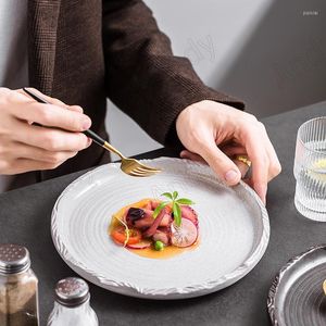 Placas Creative Ceramic Dinner Plate Notch