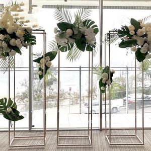 Party Decoration 3pcs/set)Events Used Gold Painted Stainless Steel Flower Fall Design Wedding Backdrop Yudao1135