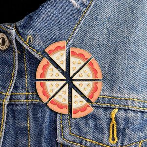 Broszki 8pcs / set pizza moje serce lapel pin bff friend friends friendship broszka pamiątkowa akcesoria plecakowe