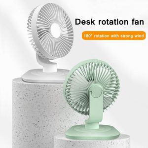 Fans Small Portable Mini Air Conditioning Appliances USB uppladdningsbar Desktop Free Rotation Silent Air Cooler Fan 3 Gear justerbar