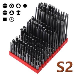 Schroevendraaier 12pcs 50100mmドライバービットS2スチール1/4 ''ヘックスシャンク磁気電動ドライバービットハンドツール