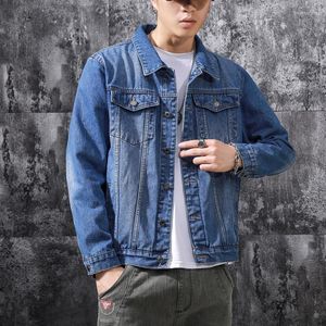 Men's Jackets Spring Summer Denim For Men Multiple Pockets Youth Fashion Coat High Quality Lapel Cotton Bomber Jacket