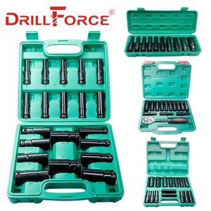 Contactdozen Drillforce 1/2" Wrench Sockets Set Tool Drive Adapter Spanner Converter Reducer Electric Impact Hex Standard Wrench Socket